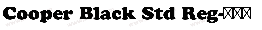 Cooper Black Std Reg字体转换